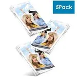 SYNTRIFIC 5x7 Acrylic Photo Frame 5Pack Premium Acrylic Photo Frame Magnetic Picture Frames Clear