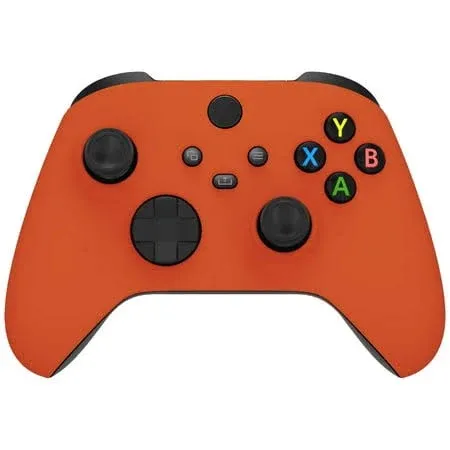 eXtremeRate Side Rails Grips Shell for Xbox Series X & S Controller, Orange Soft Touch Grip Custom Accessories Back Panels Cover Faceplate for Xbox Core Wireless Controller [Controller Excluded]