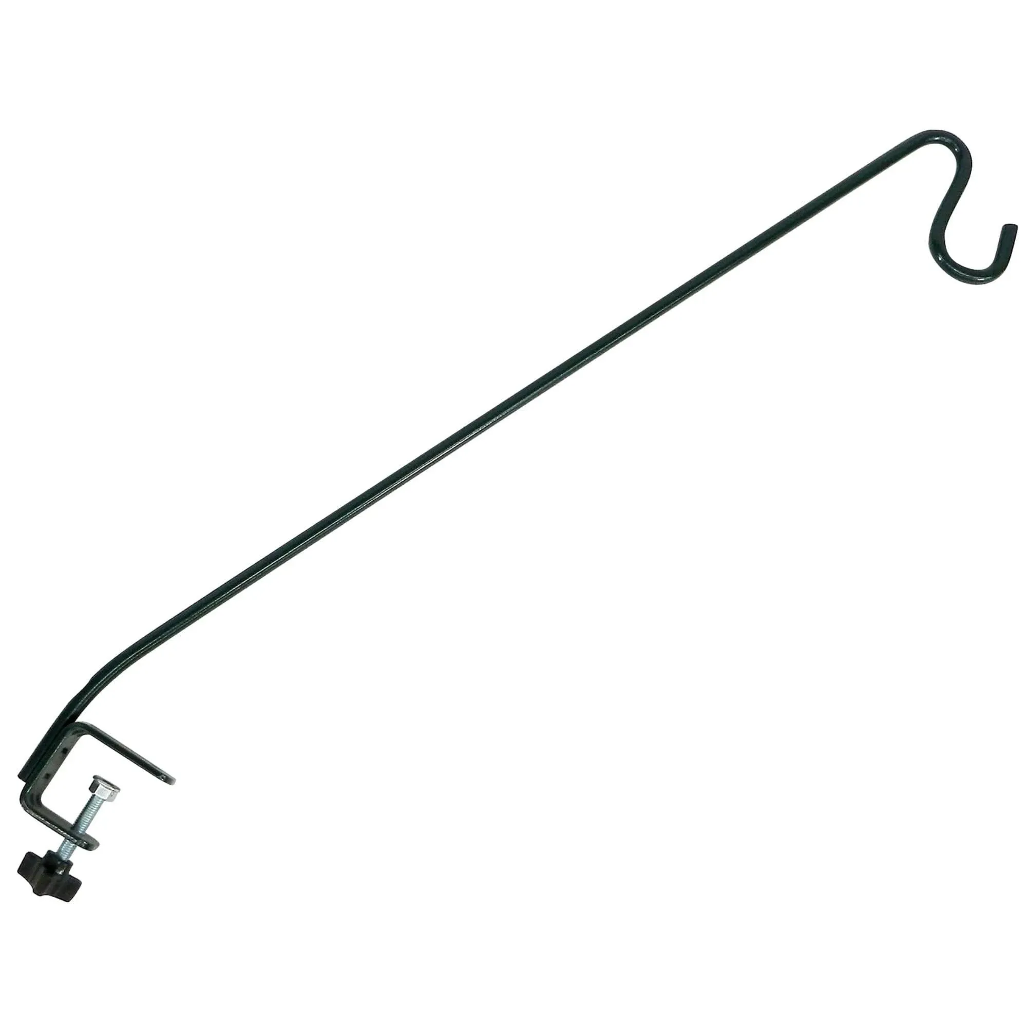 More Birds 13-inch Clamp-on Deck Hook for Bird Feeders, Black