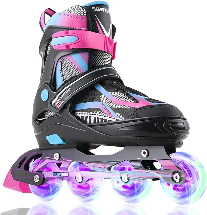 Sowume Adjustable Blades for Roller Adult Female male Women and Men Roller Skates for Blades for Kids Girls and Boys Inline