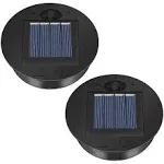 2 Pack Solar Lights Replacement Top - 10 lumens LED Solar Panel Lantern Lid Lights , Lantern ​Light Replacement , Outdoor Solar Replacement Parts , Garden Patio Decor Light up Your Space (3.35)