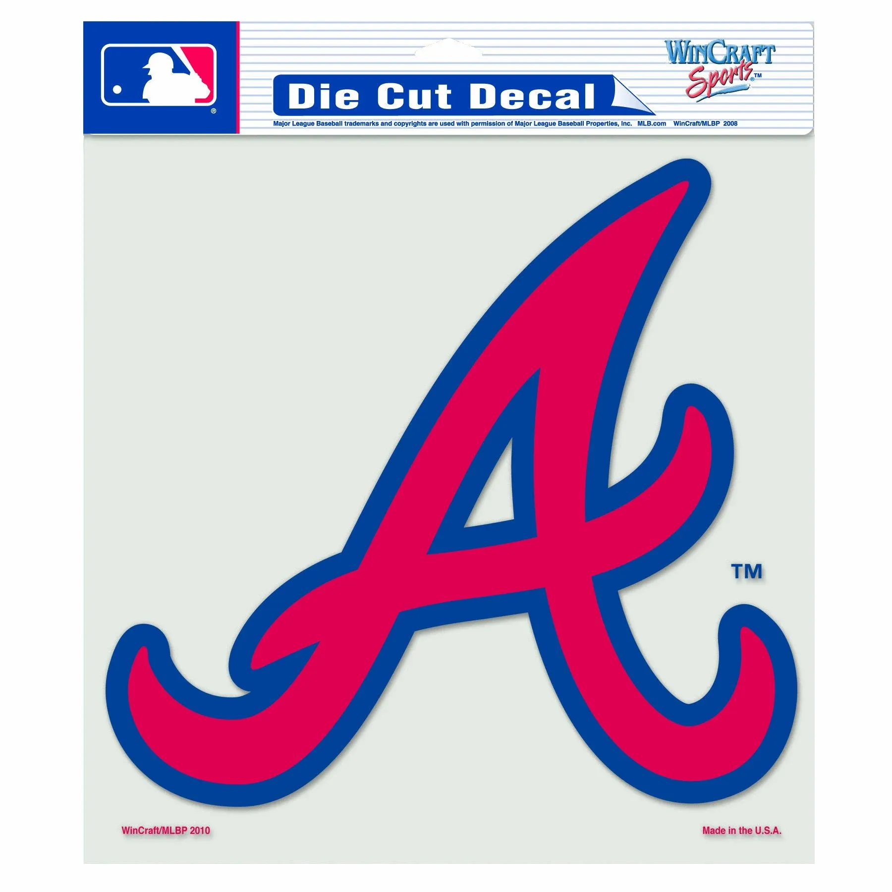 Atlanta Braves 8&#034;x8&#034; Perfect Cut Car Decal NEW MLB Car Auto Sticker Emblem