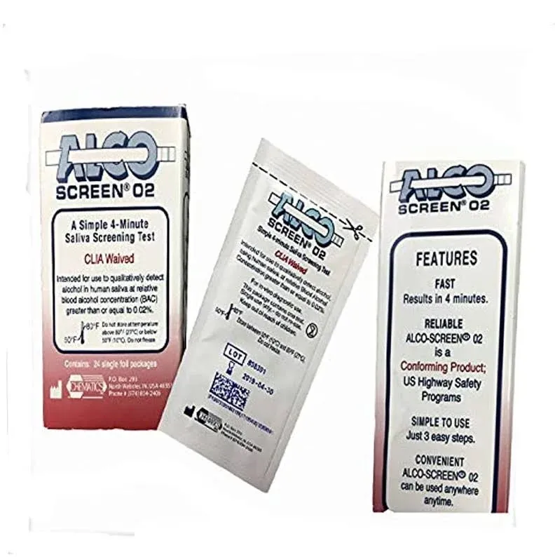 AlcoScreen02 DOT Approved Alcohol Test (Pack of 3 Tests)