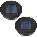 2 Pack Solar Lights Replacement Top - 7 Lumens LED Solar Panel Lantern Lid Light