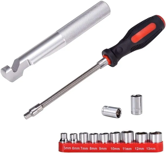 Lesiyou Belt Changing Tool and Clutch Cover Remove Tool Set for Polaris RZR S 900/ XP/RZR XP4 1000,Silver