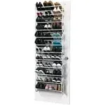 Simplify Over The Door Shoe Rack, 36 Pair, White (23197) | Quill