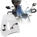 Universal Motorcycle Windshield 16 3/4” Width x15” Height Clear Large Windscreen Compatible with Harley Yamaha Honda Bikes with 7/8'' or 1'' Handle Bars