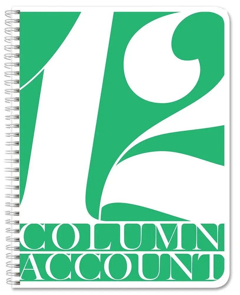 BookFactory 12 Column Ledger Book/Accounting Book/Accounting Notebook