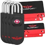 Keyless TSA Luggage Locks w/ Lifetime Card Keys No Combo to Forget (4 Pack)