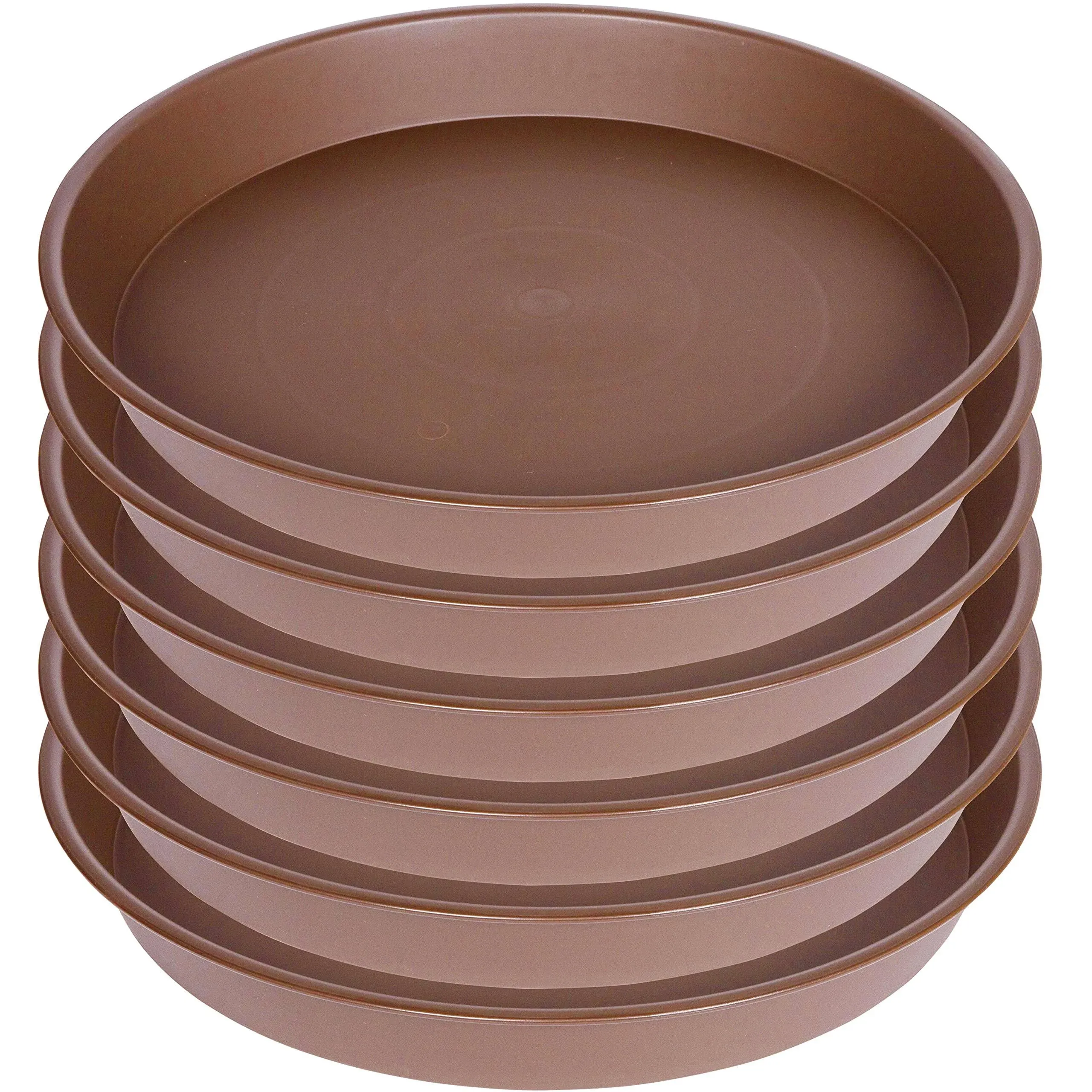 6 Pack of 8 inch Plant Saucer, Heavy Duty Plastic Plant Water Tray 8 inch Rou...