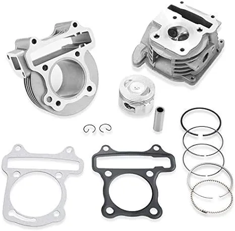 Cleo GY6 50cc-100cc Cylinder Head Kit Assy 50mm Big Bore with 69mm Valves for ...