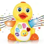 Ciftoys Musical Duck Toys for 1 2 3 Year Old Gifts with Lights and Adjustable Sound