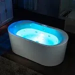 Woodbridge BJ100 59" Whirlpool and Air Bubble Freestanding Heated Soaking Bathtub