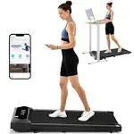 Walking Pad, Under Desk Treadmill, Walking Pad Treadmill for Home Office, 2.25HP Portable Treadmill with 220lb Capacity, Walking treadmill with Remote Control/App Control LED Display