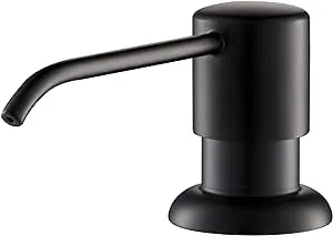 Kraus Boden Spot Free Stainless Steel/Matte Black 17 oz. Capacity Deck-mount Soap and Lotion Dispenser