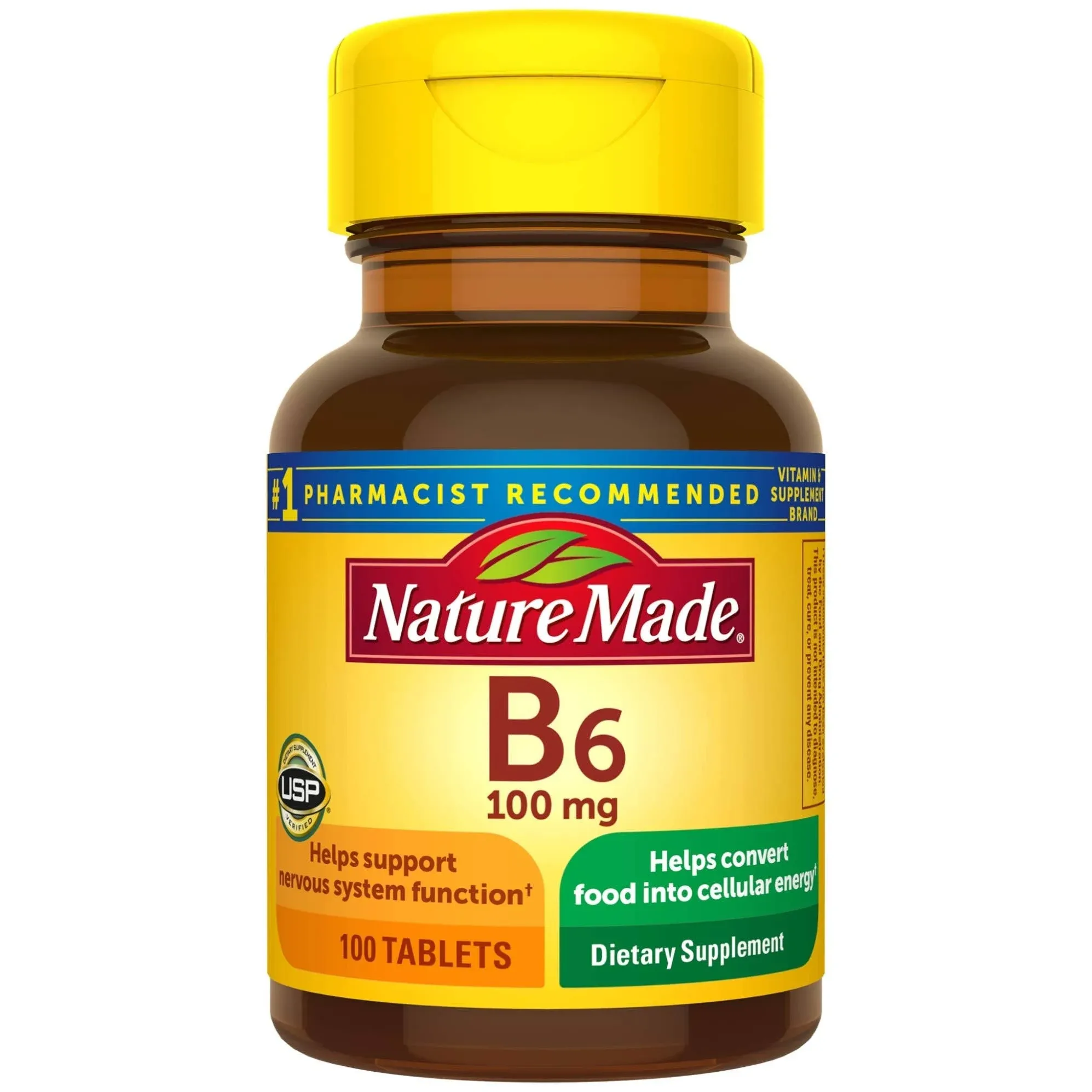 Nature Made Vitamin B6 100 mg Tabs, 100 tab Exp. 02/2026