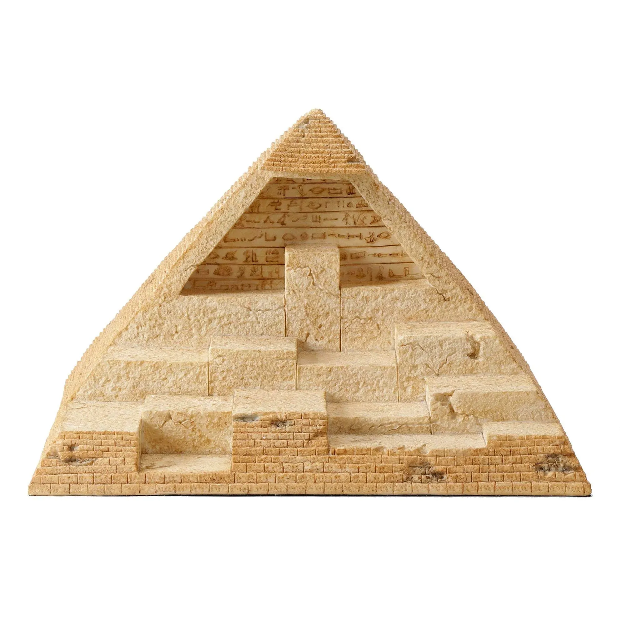 11 Inch Pyramid Stand for Egyptian Gods Statue / Figurine set Sand Color