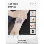 Sunnyscopa Printable Temporary Tattoo Paper for Laser Printer - US Letter Size 8.5inx11in, 10 Sheets - DIY Personalized Image Transfer Sheet for Skin