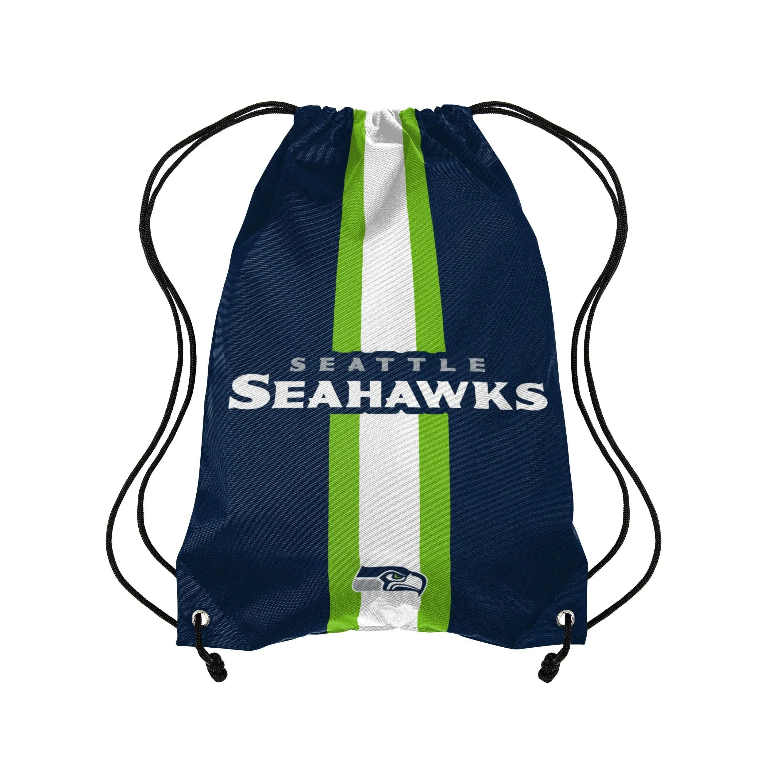 Seattle Seahawks NFL Team Stripe Wordmark Drawstring Backpack