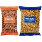 Kirkland Signature 2 lb Pecan Halves and 3 lb Walnut Bundle