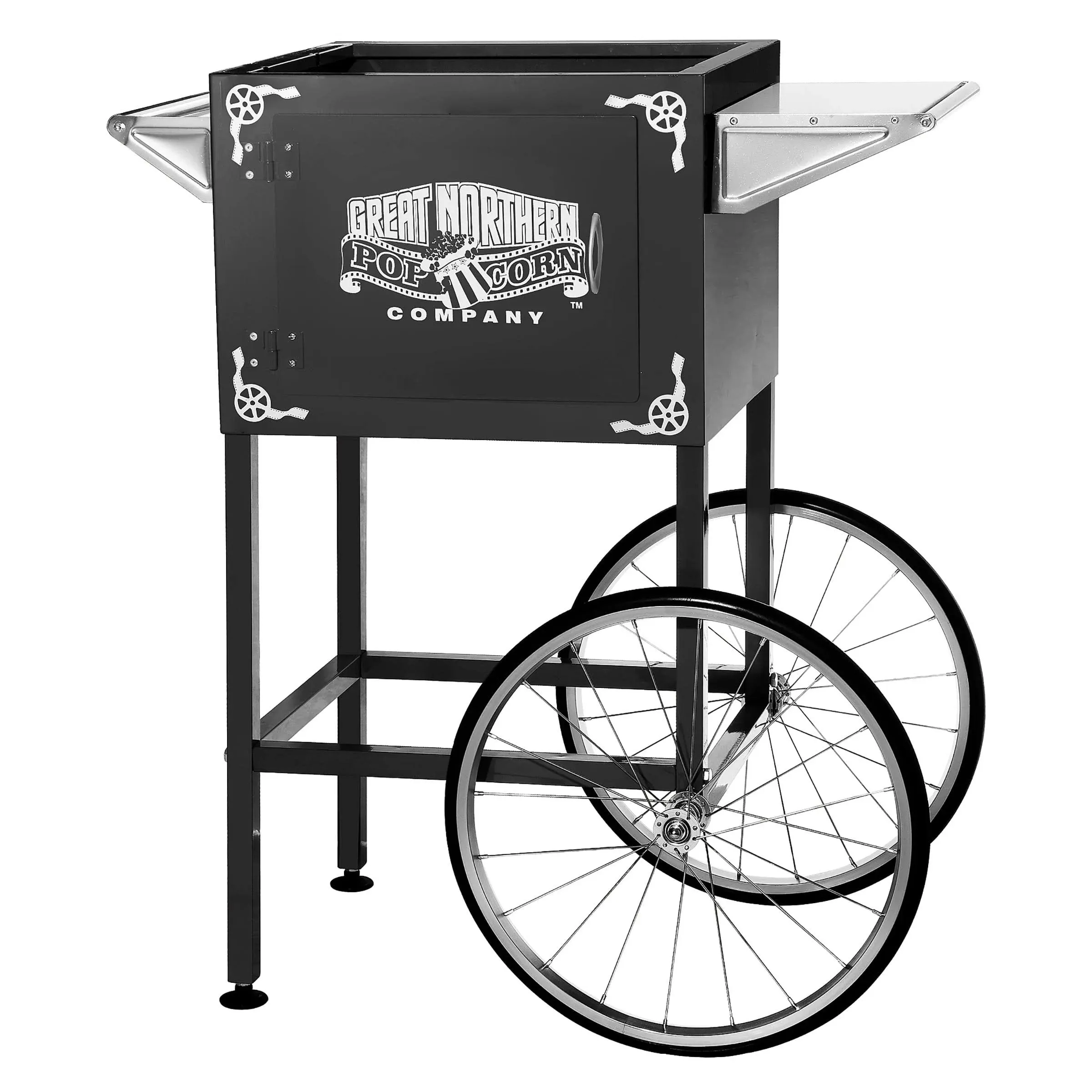 Great Northern Popcorn Cart - Rolling Stand Replacement for 8 oz Machine, Black