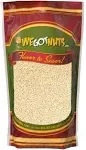 We Got Nuts White Hulled Sesame Seeds 5 Lbs (80oz) Bag | No Preservatives Added, Non-GMO, 100% Natural With No Shell | For Baking, Salad Toppings, Cereal, Roasting