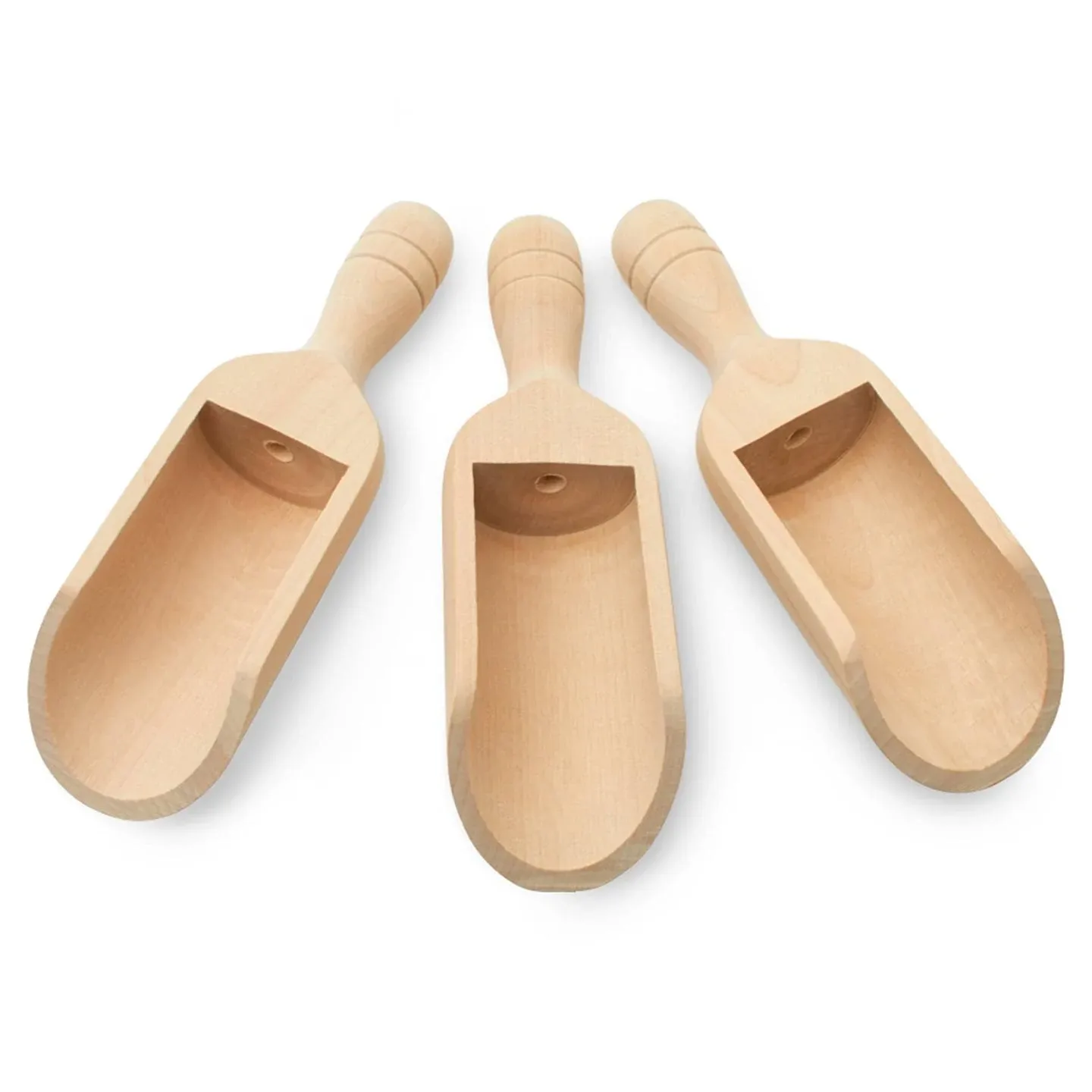 Large Wooden Scoopers 8 inch, Unfinished, for Jars &amp; Canisters | Woodpeckers