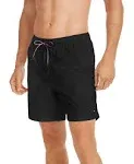 Tommy Hilfiger Men's Solid Swim Trunks - Deep Black