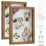 Box Picture Photo Frame with 8 Wood Push Pins