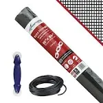 FCS11146-M Window Screen Replacement Kit, 3ft x 7ft, Charcoal