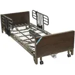 Drive Medical Delta Ultra Light Full Electric Low Bed-Half Rails and Innerspring Mattress