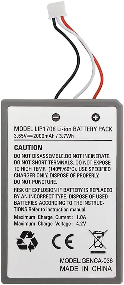 OSTENT 2000mAh 3.65V Lithium Ion Li-ion Rechargeable Battery Pack Replacement for Sony PS5 DualSense Wireless Controller