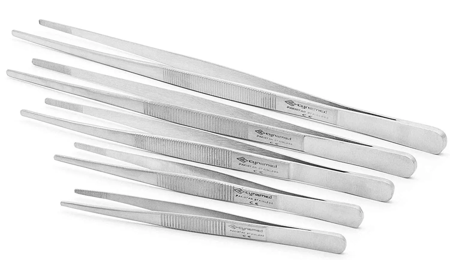 Cynamed Set of 5 Thumb Tweezer Multipurpose Forceps (4.5 in. to 12 in. ) SS