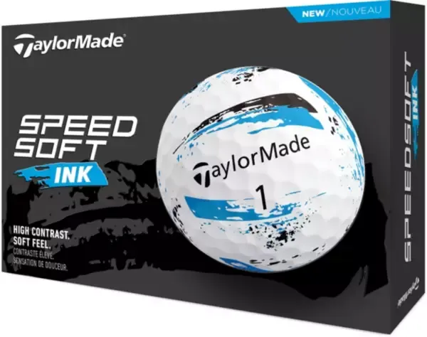 TaylorMade SpeedSoft Golf Balls Pink Ink