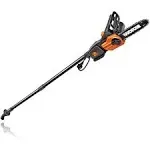 WORX WG309 8.0 Amp Electric Pole Saw, 10-Inch- Chainsaw and Pole Saw All in One