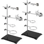 2 PCS Laboratory Grade Metalware Set, Laboratory Stands Support Set with 4 Re...