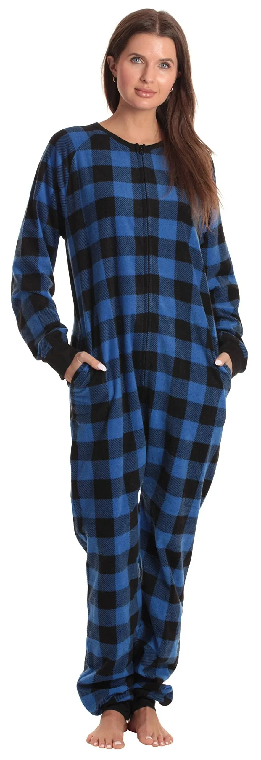 Just Love Printed Flannel Adult Onesie/Pajamas