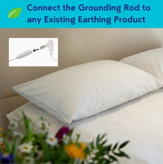 Grounding Rod, 20 inches Long with 40ft Cable for all Earth Connected Products such as Grounding Sheets and Mats, Wrist Bands and Grounding Pillowcases