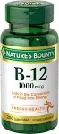 Nature's Bounty 维生素 B12，支持能量代谢，片剂，1000 微克，200 片