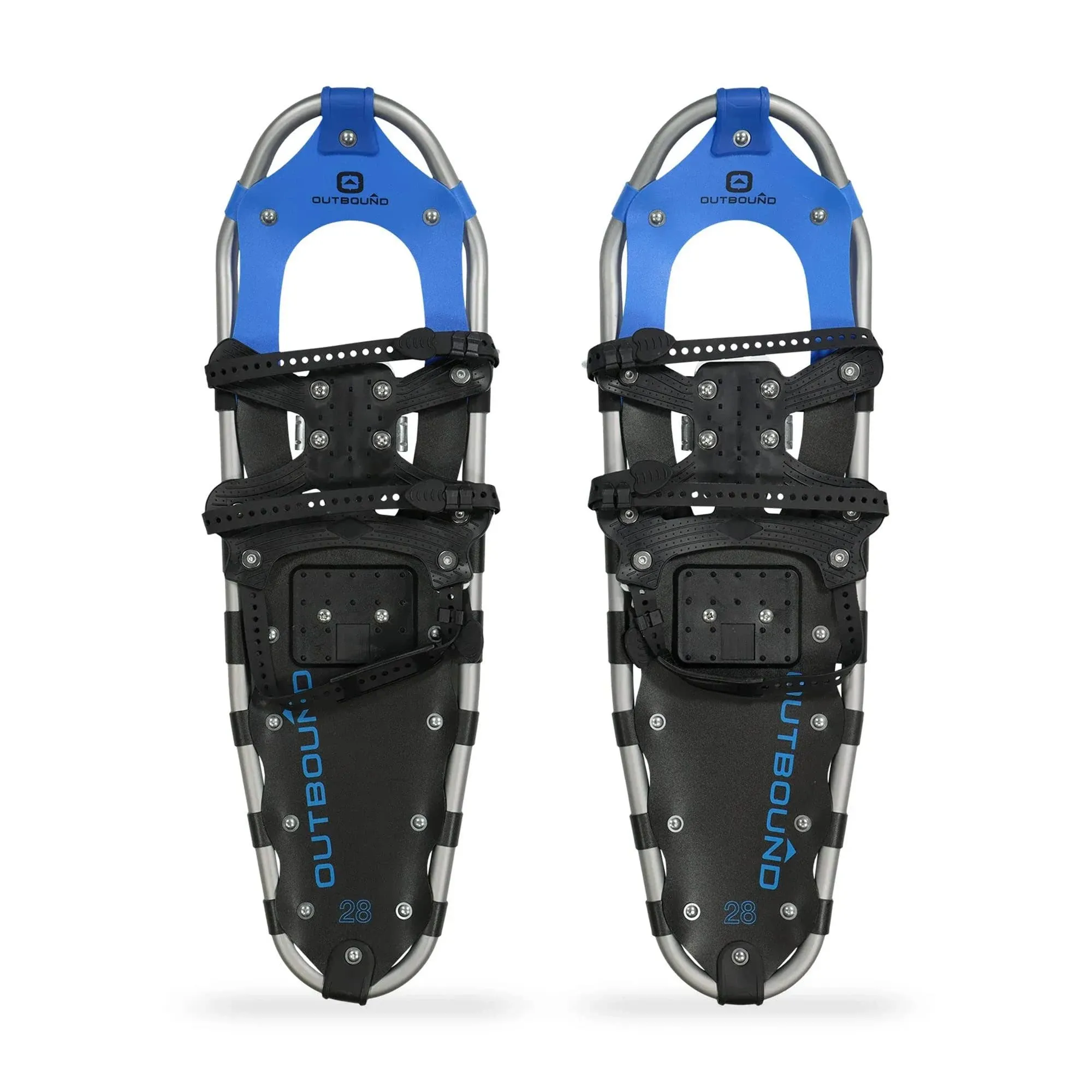 Outbound Men and Women's Lightweight 28 x 8" Aluminum Frame Snowshoes, Black