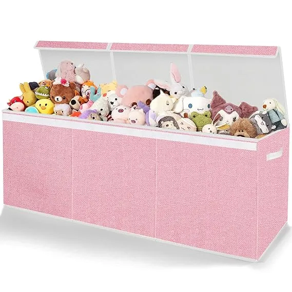 Pantryily Toy Storage for Girls - Extra Large Kids Box Pink 