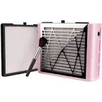 Brantmaker Nail Dust Collector with Brush and 2 Reusable Filters, 60W Vacuum Dust Fan for Acrylic Nails (Pink)