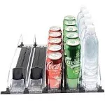 NagTour Drink Organizer for Fridge - Soda Dispenser Display with Smooth and Fast Pusher Glide - Width Adjustable (5, 38cm)