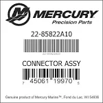 Mercury Marine / Mercruiser New OEM Connector Assy, 85822A10