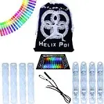 UltraPoi - Double Helix Poi - LED Poi Set - Best Light Up Glow Poi - Flow Rave Dance - Spinning Light Toy