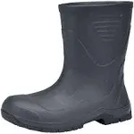 Shoes for Crews Bullfrog II, Men's, Women's, Unisex Slip Resistant Soft Toe Work Boots, Water Resistant, Black