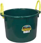 Little Giant® Plastic Muck Tub | Durable & Versatile Utility Bucket with Handles | Muck Bucket | Rope Handles | 40 Quart | Green