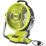 Ryobi ONE+ 18V Cordless Hybrid Whisper Series 12 in. Misting Air Cannon Fan (Tool Only)