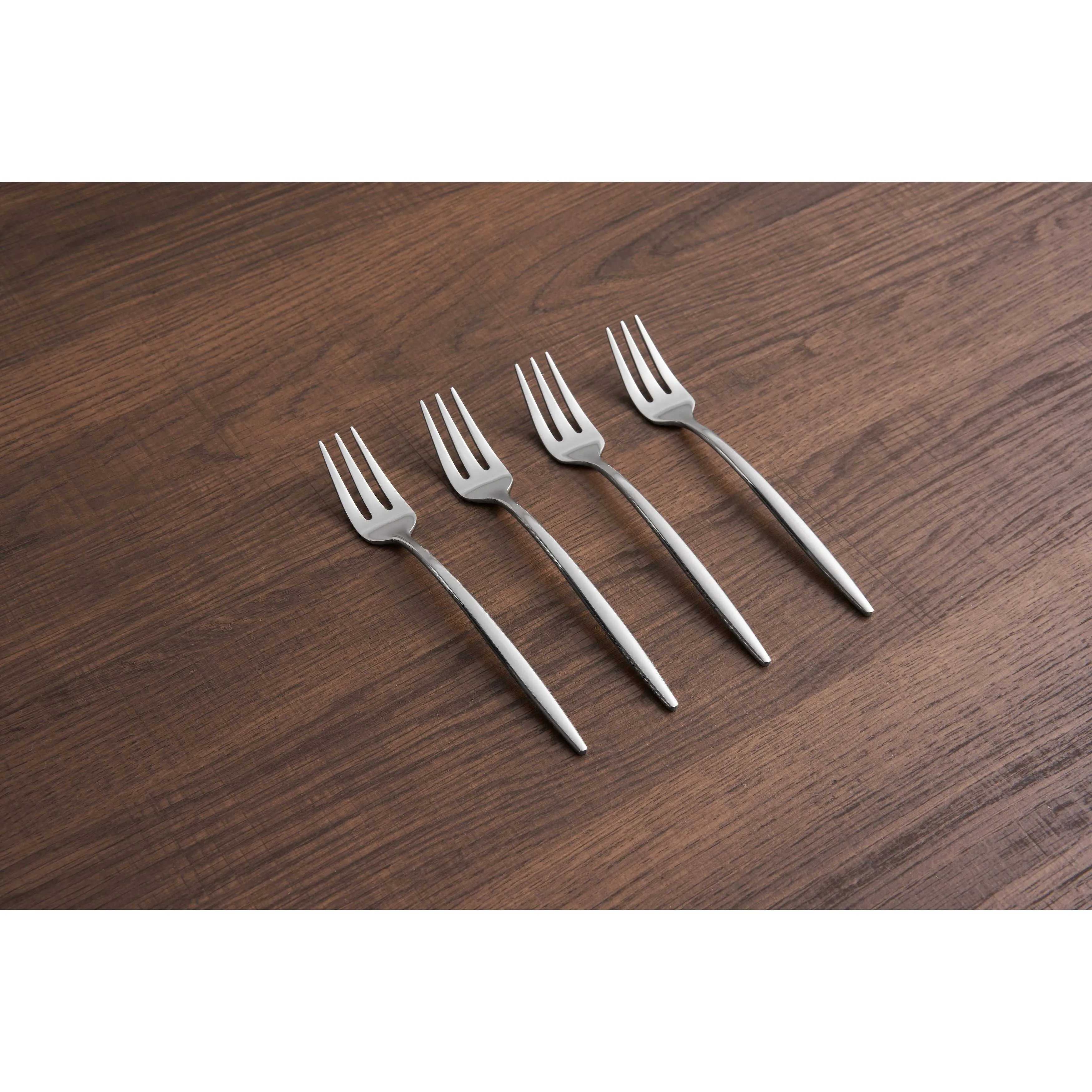 Cambridge Silversmiths Gaze Cocktail Forks, Set of 4, 0, SILVER MIRROR