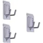 Slatwall 55 lbs. Locking Small J Hook (3-pack)